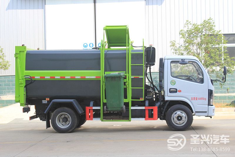 國六-東風多利卡側(cè)裝壓縮式垃圾轉(zhuǎn)運車