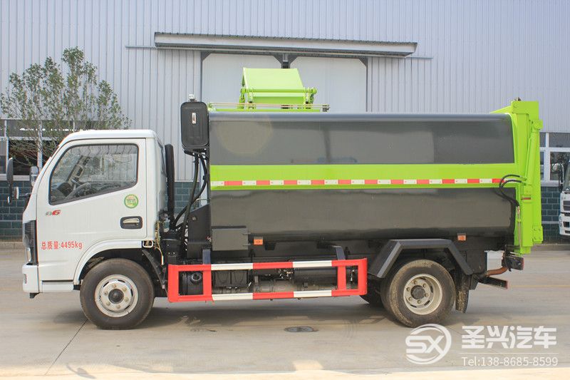 國六-東風多利卡側(cè)裝壓縮式垃圾轉(zhuǎn)運車