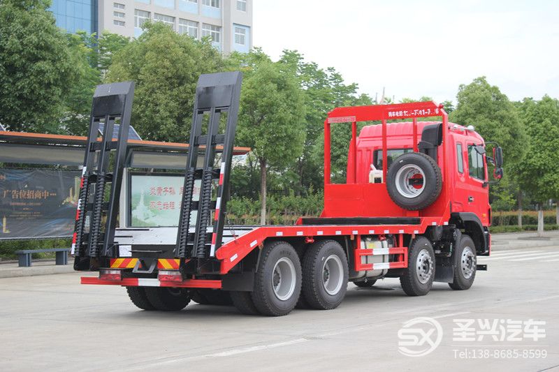 江淮A5前四后八底平板挖機(jī)運(yùn)輸車