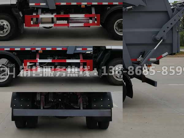國六福田歐馬可后翻桶無泄漏壓縮垃圾車
