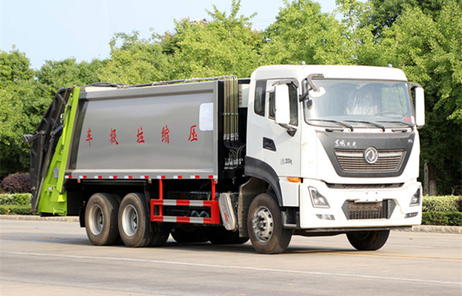 國(guó)六東風(fēng)天龍18方壓縮垃圾車(chē)