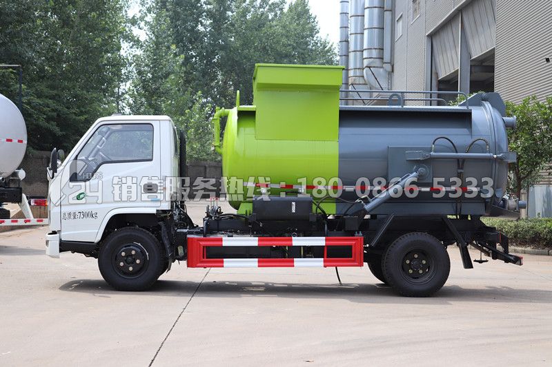 國(guó)六-江鈴順達(dá)罐式餐廚垃圾車(chē)4方