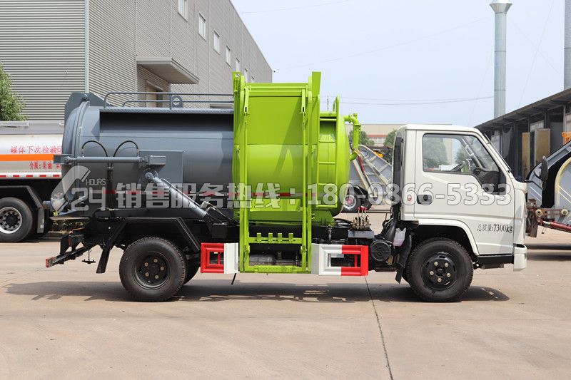 國(guó)六-江鈴順達(dá)罐式餐廚垃圾車(chē)4方