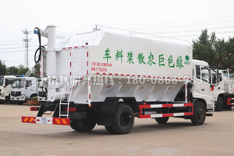東風(fēng)天錦散裝飼料車(chē)22方-液壓