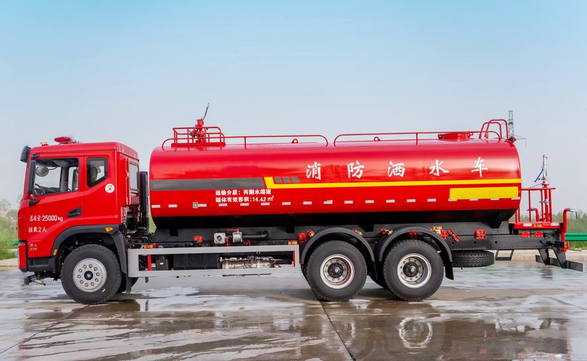 東風華神DV5后雙橋消防灑水車